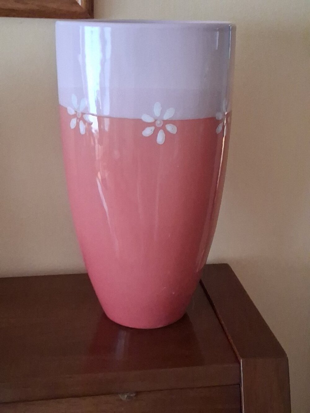 Floral Ceramic Oval Vase
